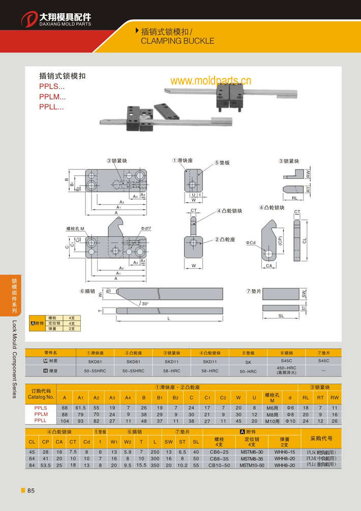 東莞大翔模具配件有限公司專業(yè)生產MISUMI標準插銷式鎖?？?，MISUMI標準插銷式鎖?？鄣牟馁|、最大行程、最小行程、拉力、硬度、標準、型號等詳情說明和介紹，您可以通過本頁面下單留言或者發(fā)送詢/報價。